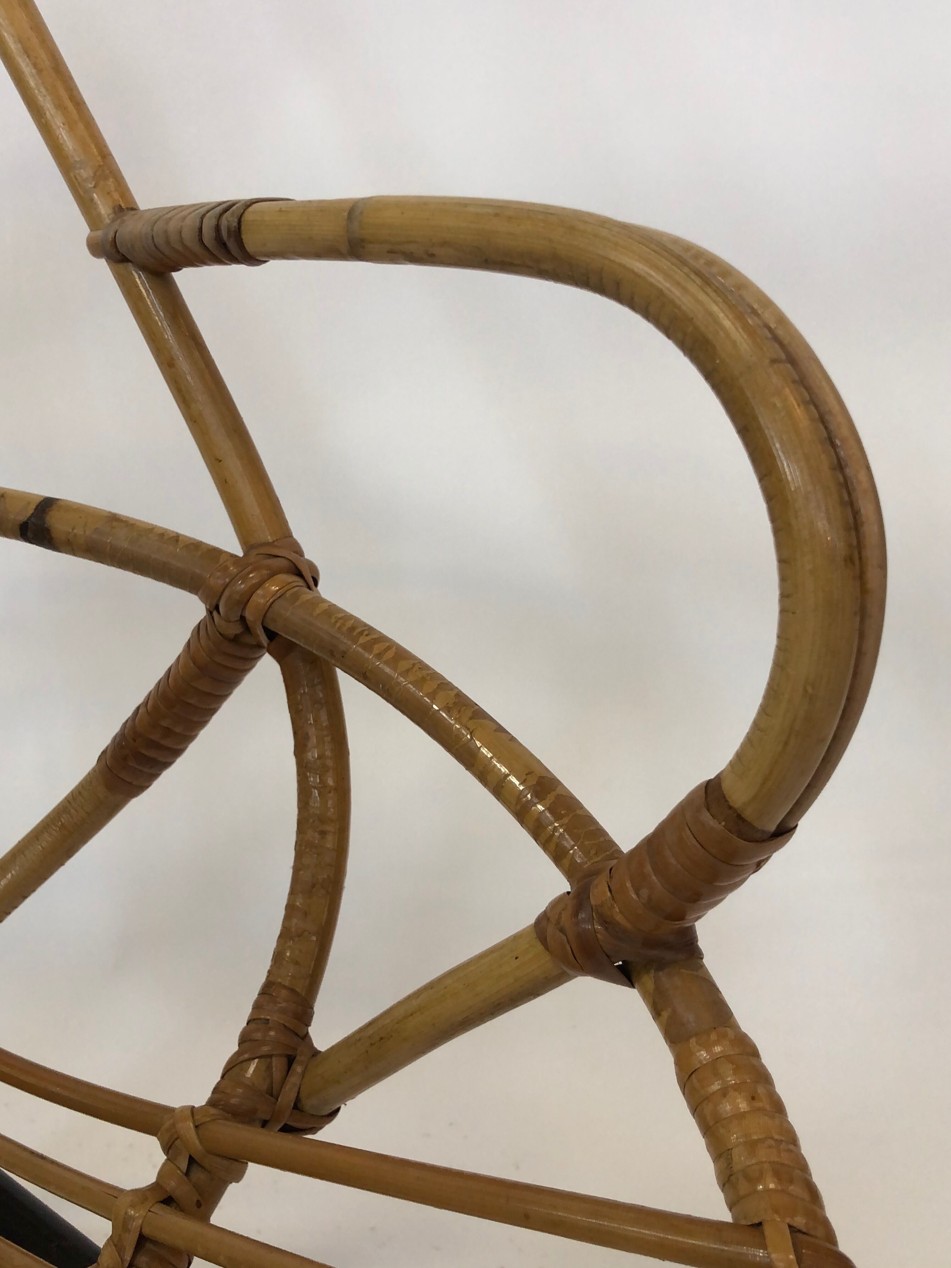 Rohe Noordwolde rattan chair, 1960, Netherlands XL siz