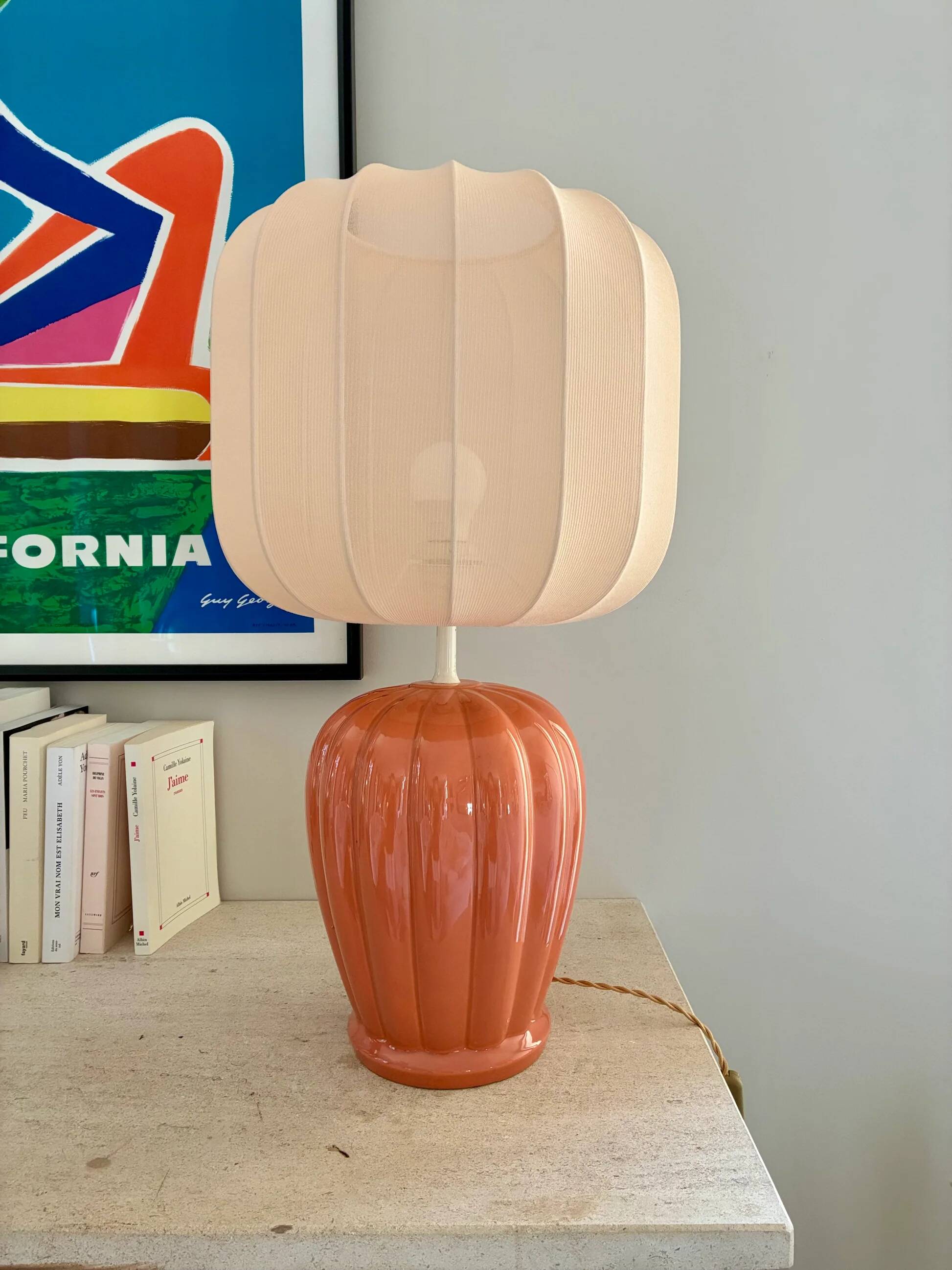 Large ceramic "Hot Air Balloon" lamp - 1970.