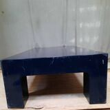 Blue lacquered coffee table