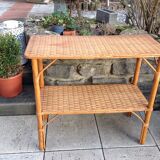 Rattan console / vintage 60s-70s