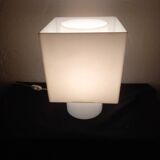 Table lamp white opaline plexi 80s