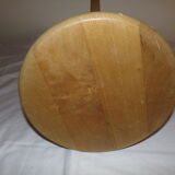 Wooden screw adjustable height stool