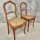 Set of antique French chairs dining chairs webbing and beech