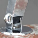 Large Desk Lamp, Chrome, Aluminum and Marble, Modernist Art Deco