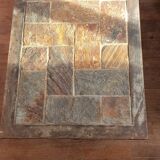 Blacksmith coffee table made of wrought iron and slate.