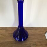 Series of five bottles / jars of cobalt blue apothecary
