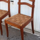 Pair of oak rush chairs