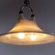 Vintage Space Age White hanging lamp Cristallux Germany 70