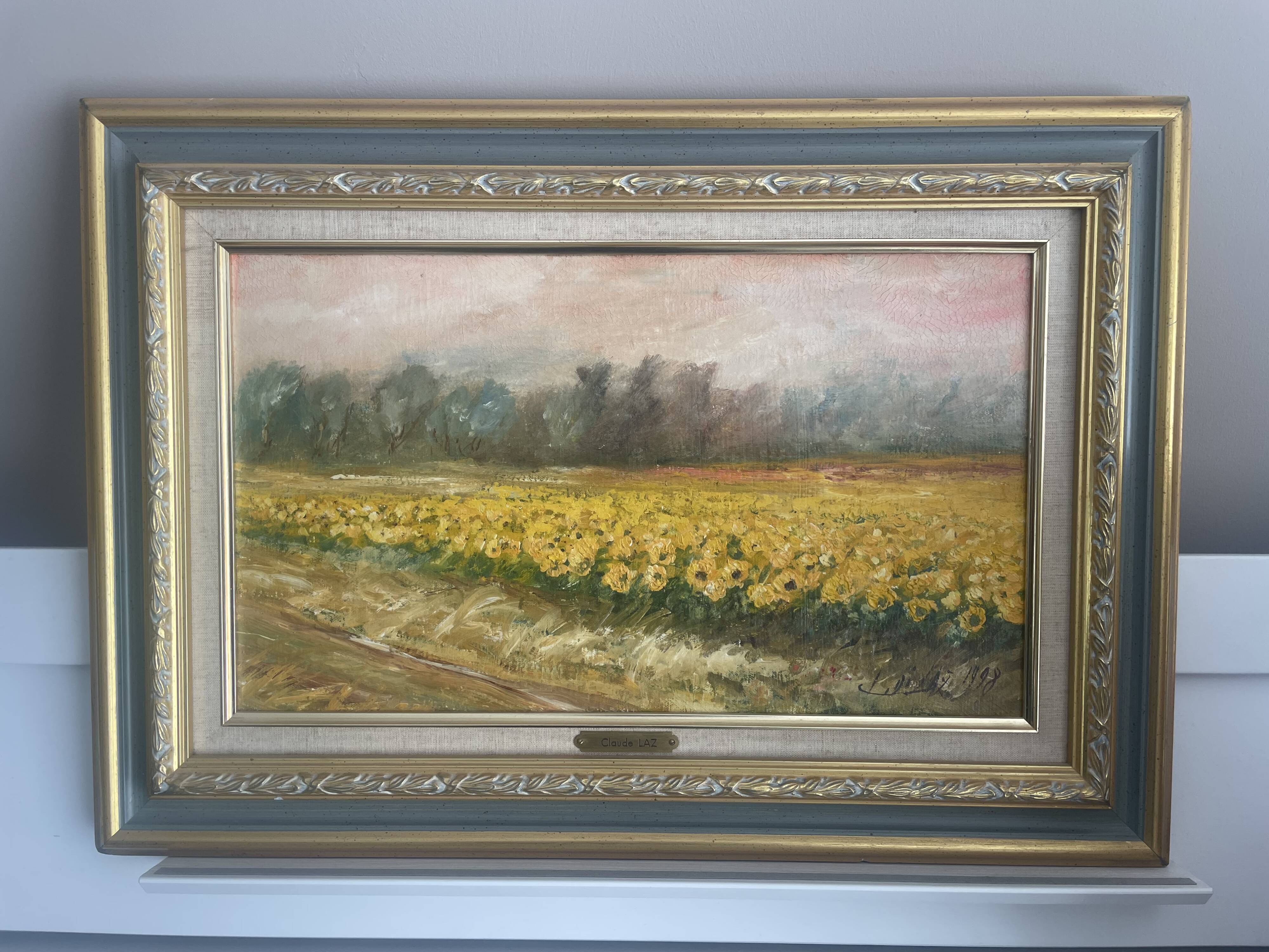 Tableau huile sur toile signé Claude Laz 1996