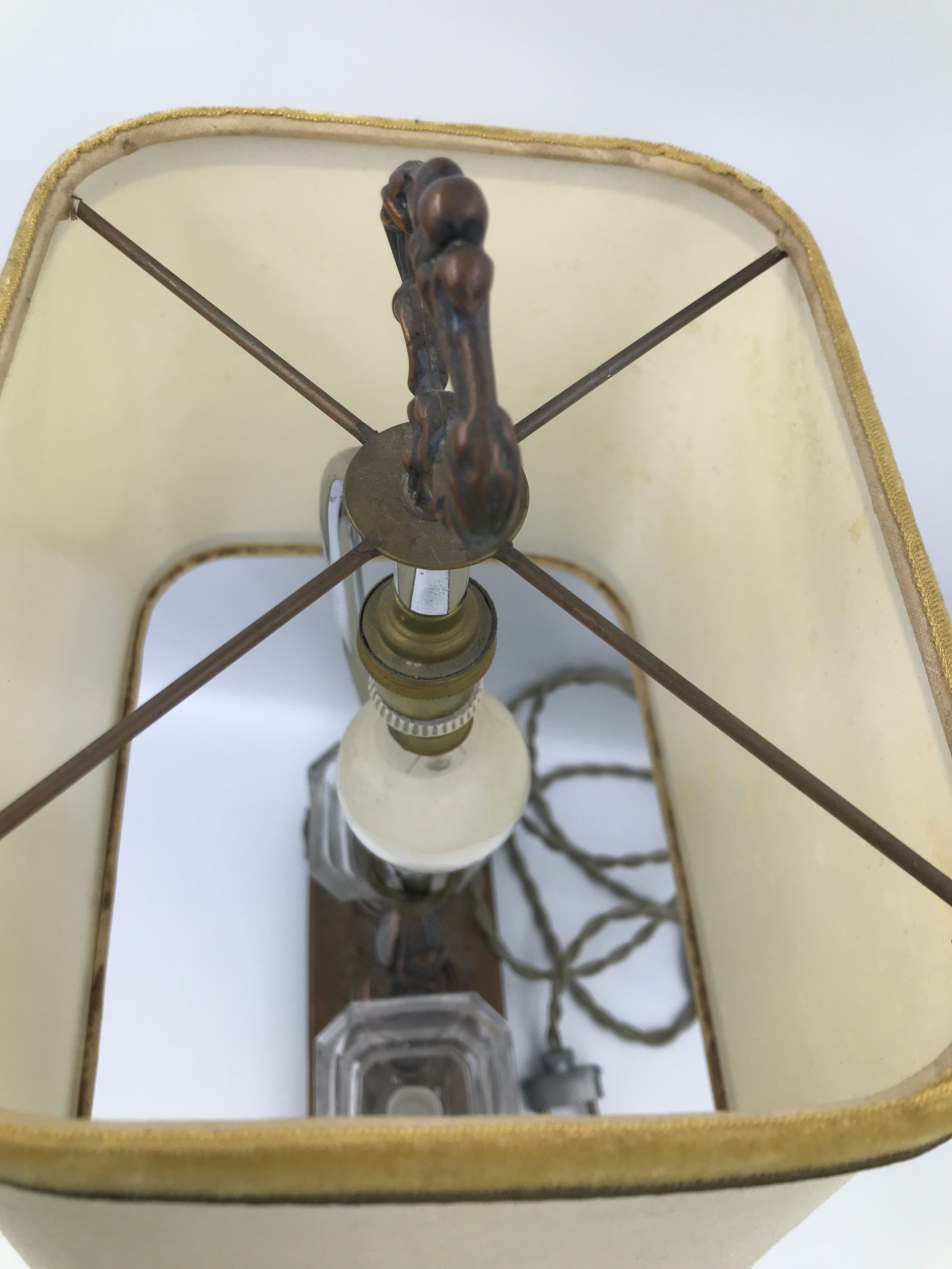 Lamp with bronze steel
