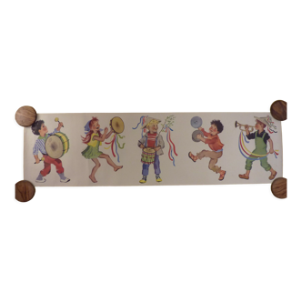 frieze: the child musicians, pere castor by gerda muller (116 cm x 32cm)