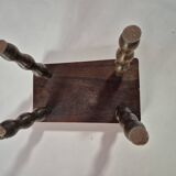 Mini footstool with vintage twisted legs.