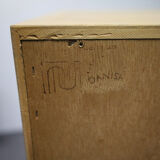 Danish modern oak wall cabinet by Poul Hundevad, Denmark 1960s