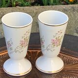5 mazagrans porcelain vintage rosehip pattern