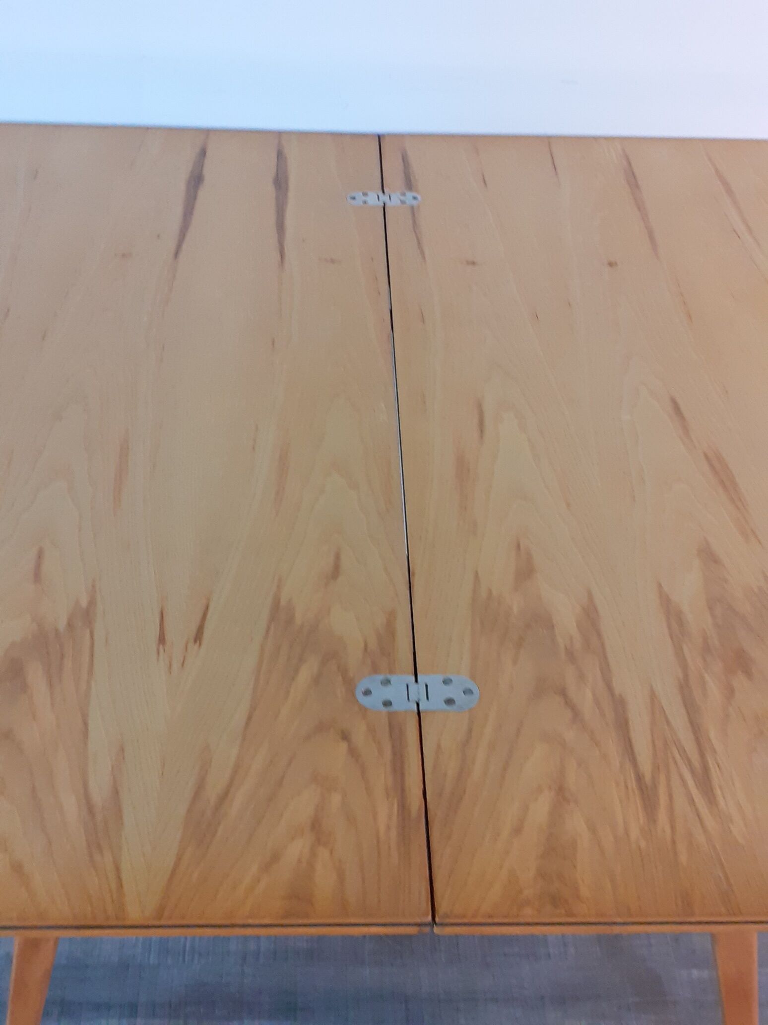 Extendable table in ash by Drevotex, vintage Czechoslovak 1950s