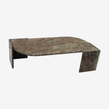 Vintage green and red marble coffee table