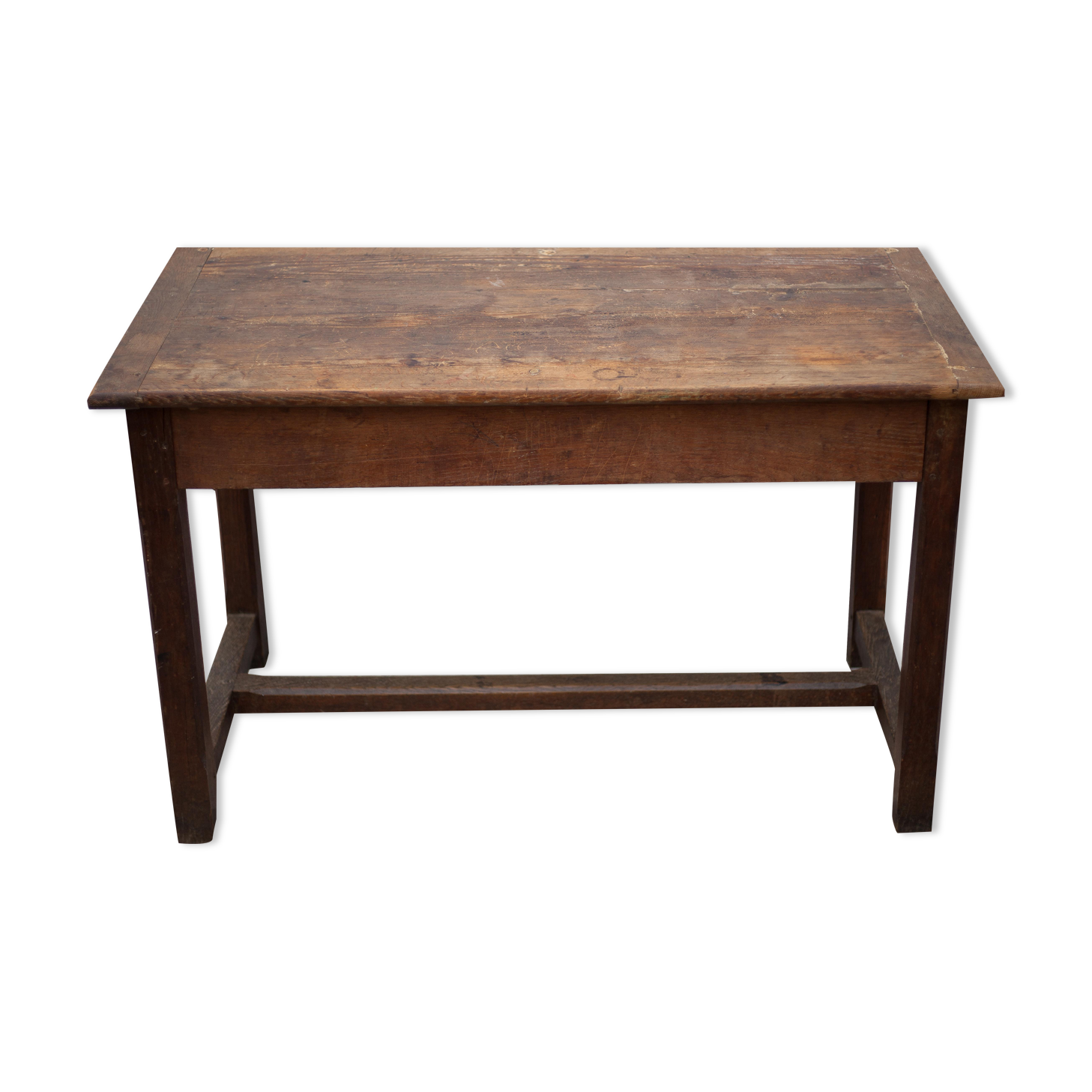Table bois ancienne table de cuisine table salon campagne, chalet, table avec tiroirs