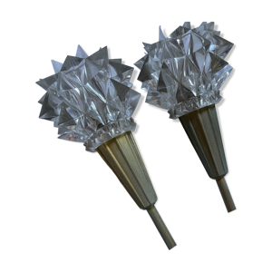 Lot de 2 appliques type verre
