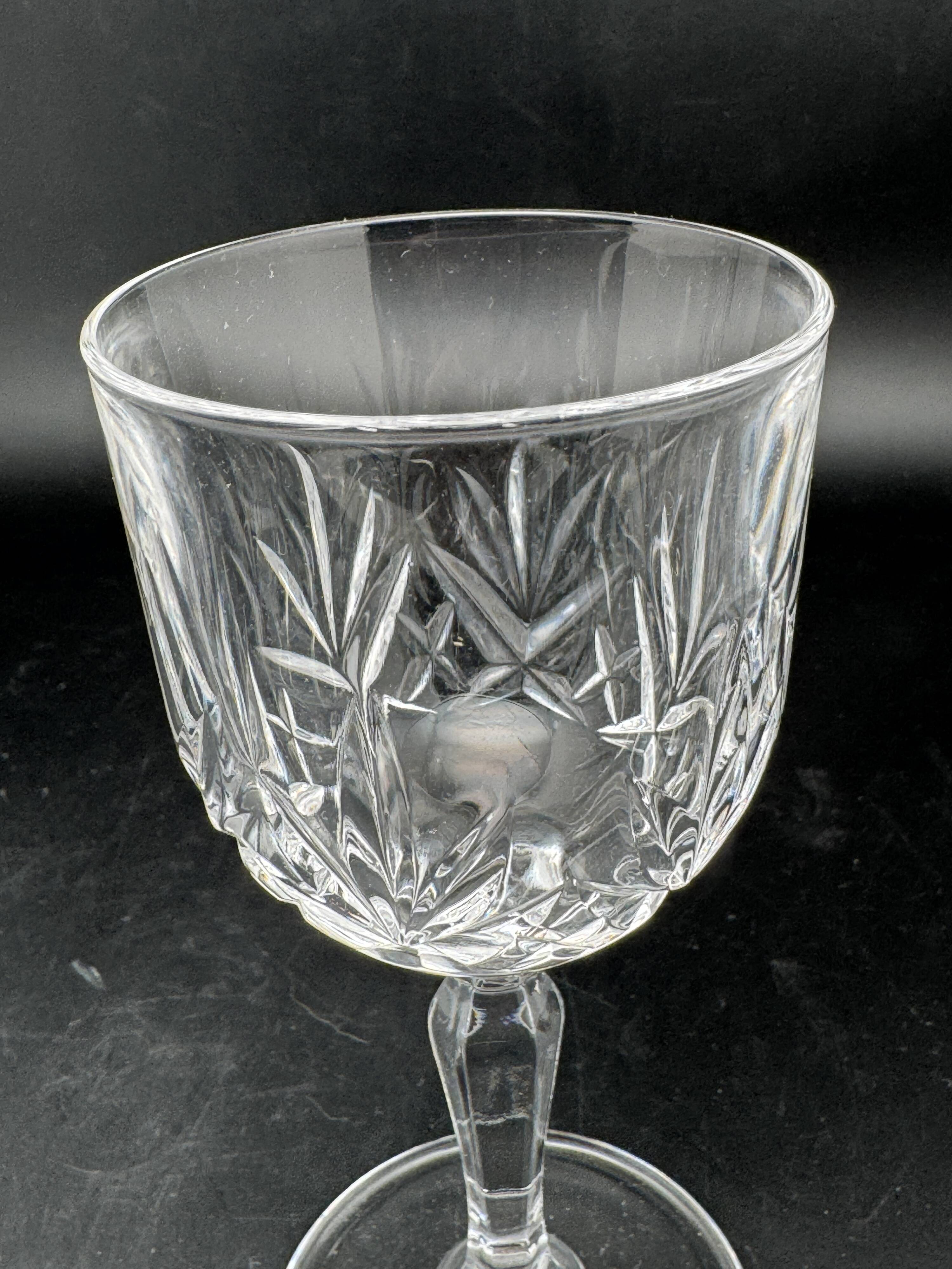 Crystal stemmed glasses