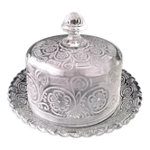Cloche à fromage en verre pressé et moulé