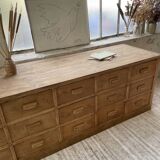 XL oak counter, trade furniture with multi-drawers