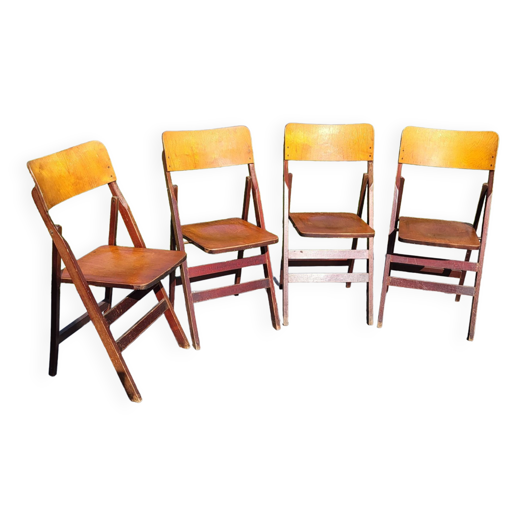 Set of 4 Baumann wooden chairs
