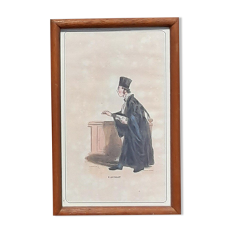 Reproduction print the avocado by Gavarni