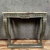 Curved console from the Napoleon III period in lacquered wood circa 1880