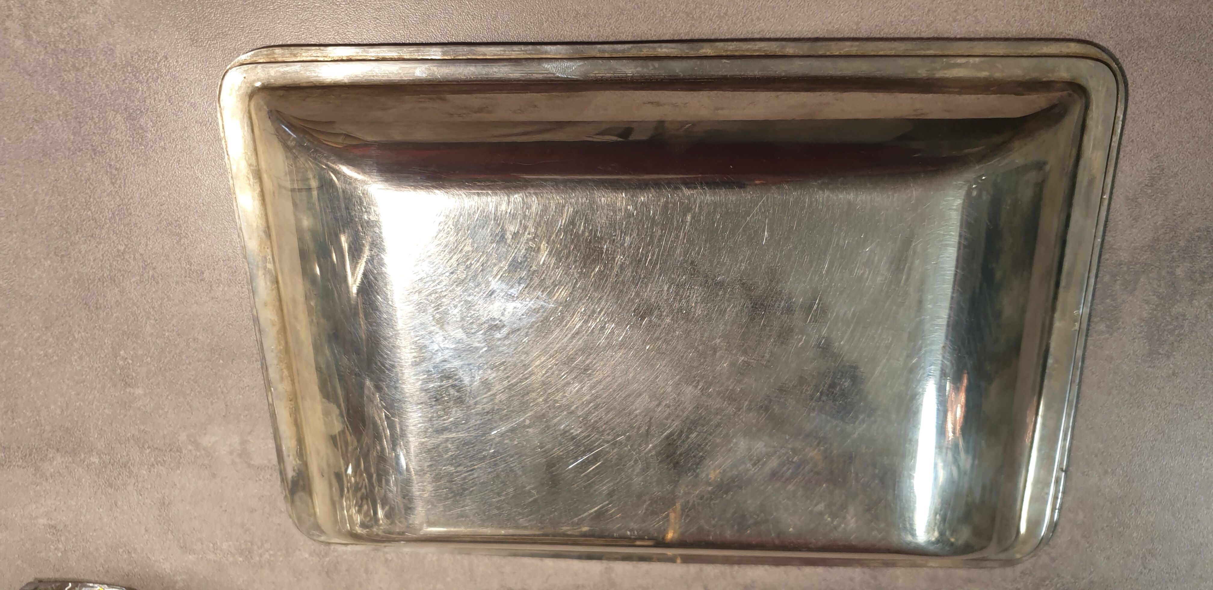 Silver metal dish hallmark and gramage late nineteenth century