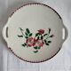 Sarreguemines earthenware cake plate, Épernay pattern
