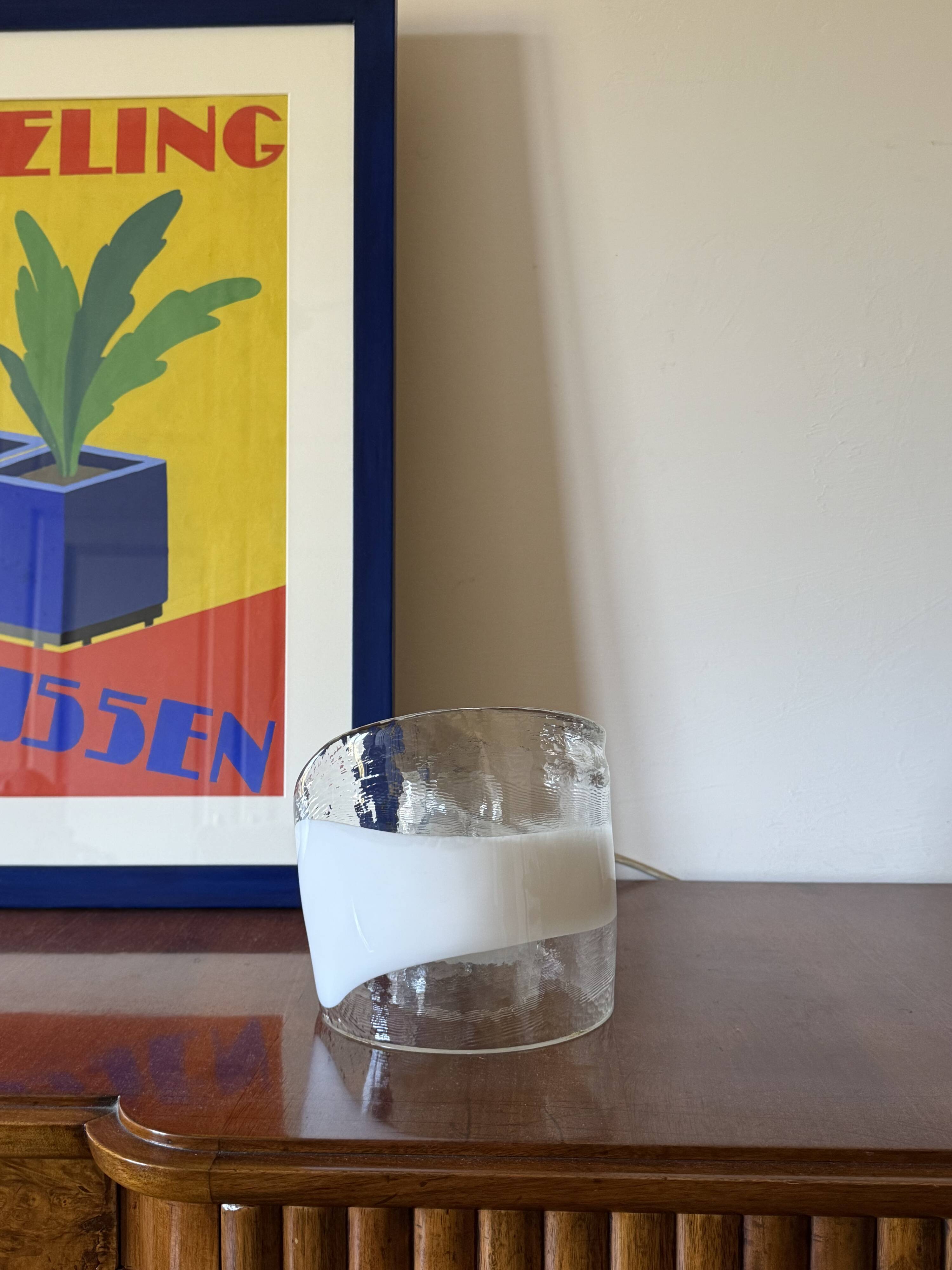 Murano blown glass sculptural table lamp, La Murrina Italy 1970s