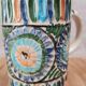 Old pitcher in Tunisian earthenware with colourful decoration.