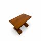 A small, rustic walnut wooden table, crafted from solid walnut wood, 1