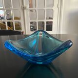 Empty blue crystal pocket