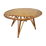 Vintage 1950 rattan coffee table