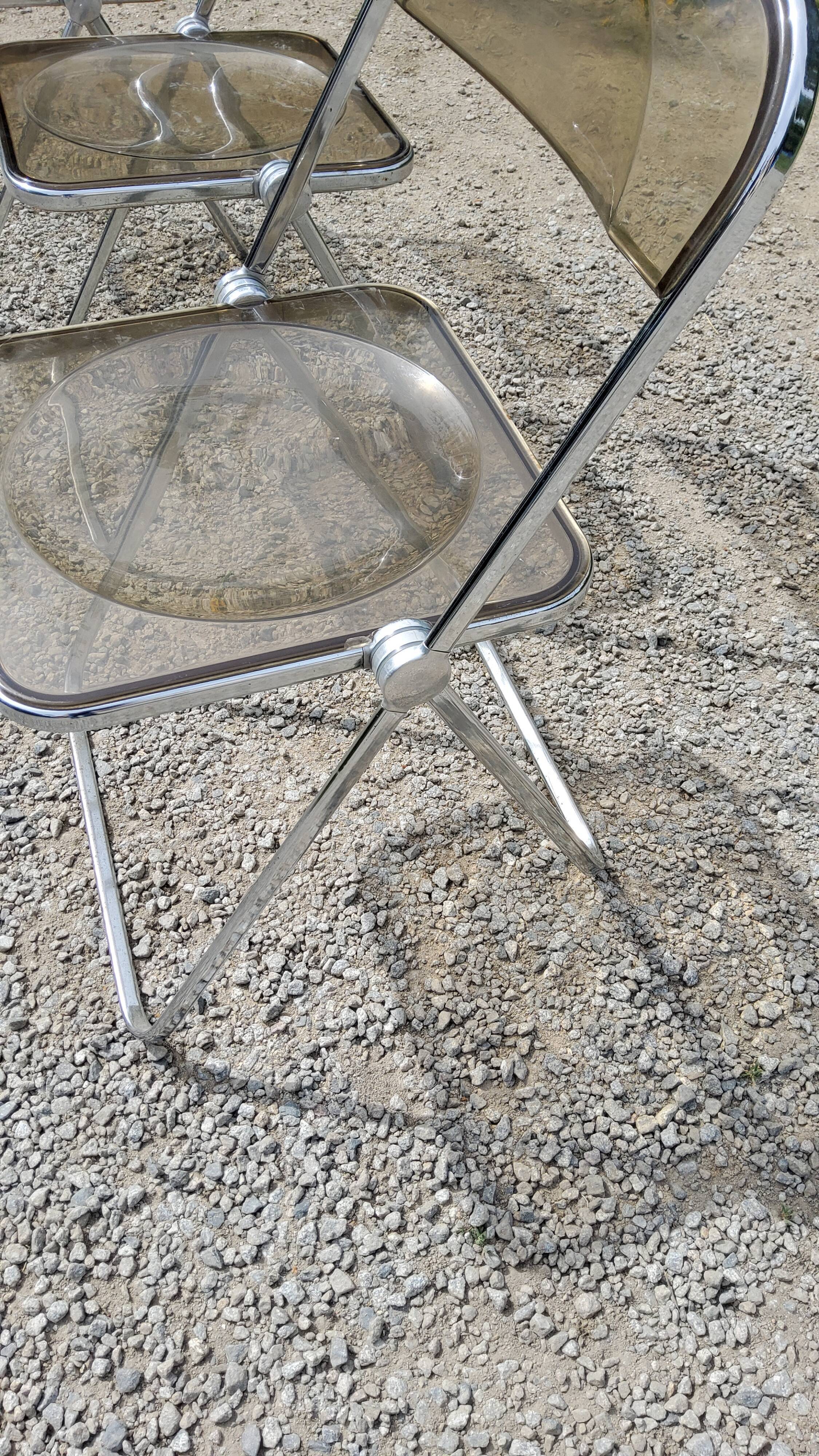 Set of 3 plia chairs by Giancarlo Piretti from the 70s