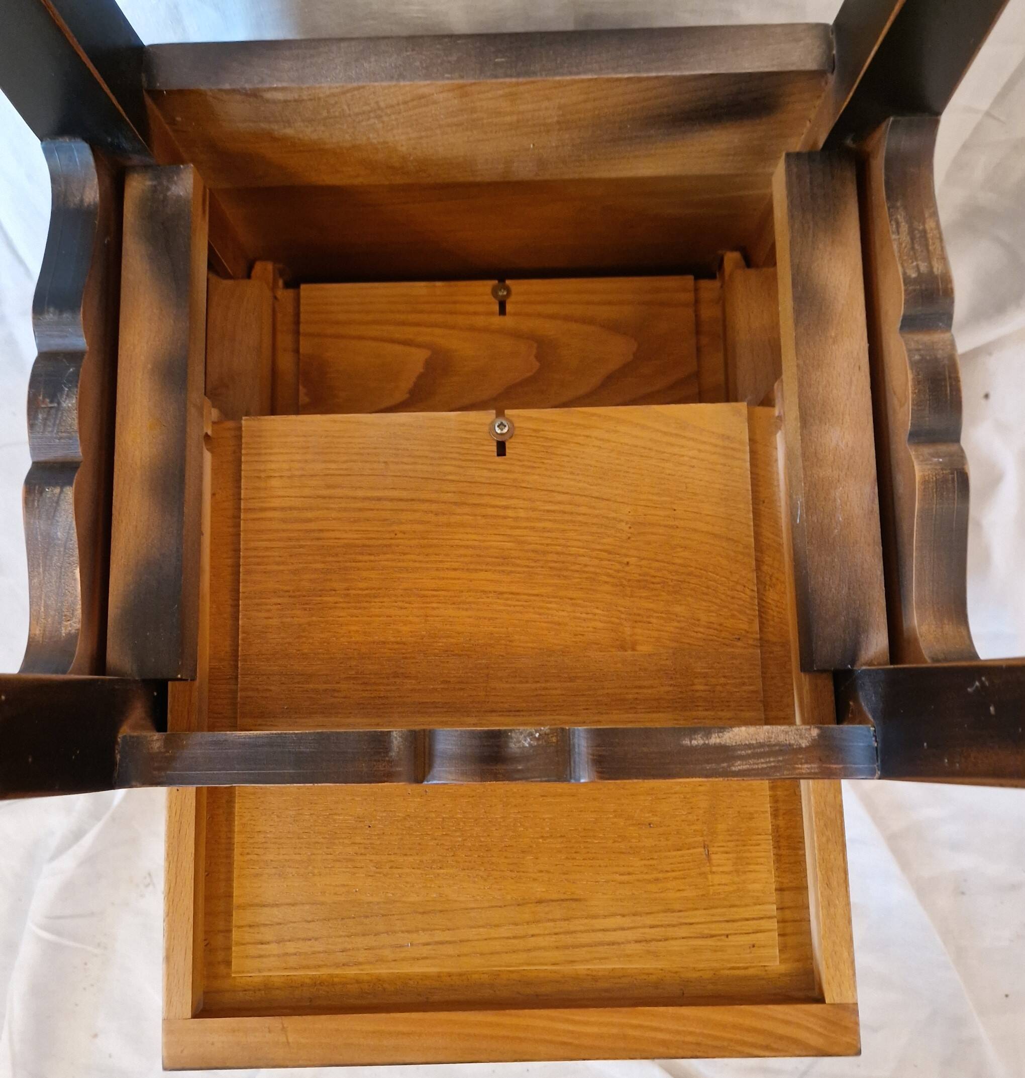 Meuble d’appoint Richelieu en bois – 3 tiroirs – finition bicolore