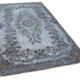Handmade distressed oriental 1980s 164 cm x 282 cm blue rug