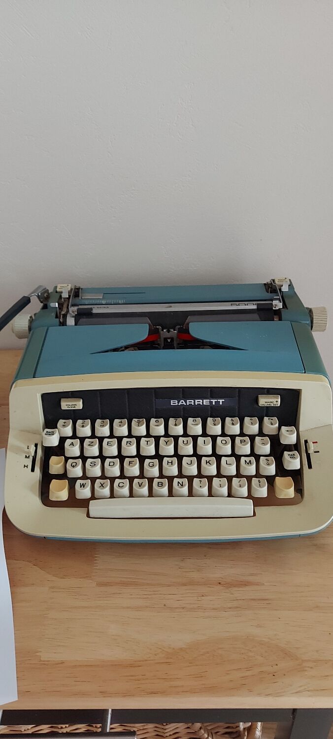 Machine à écrire Barrett vintage