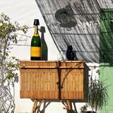 Bamboo and rattan tiki bar
