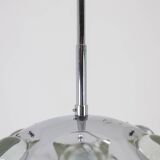 Oscar Torlasco. Chrome-plated metal "satellite" chandelier. 1970s.