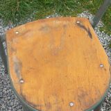 Set de 7 chaises de René Herbst métalliques assises bois