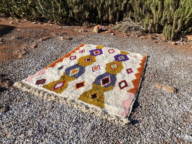 Moroccan handmade woven wool rug 200cmx300cm