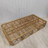 Banquette lit daybed en rotin 90x190