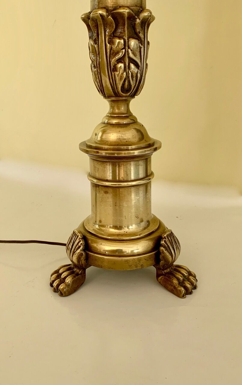 Brass table lamp, empire style