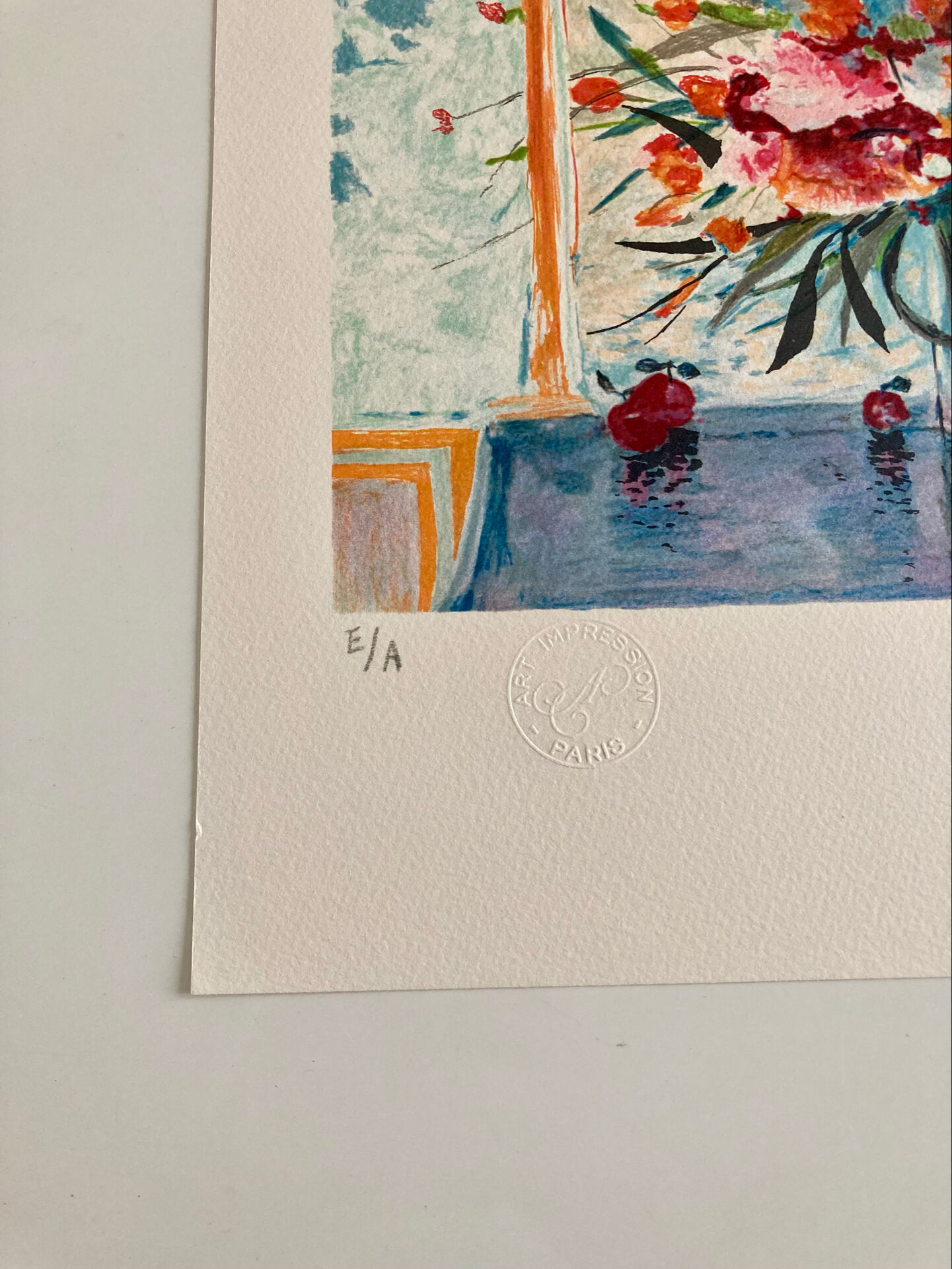 Lithograph (EA) signed by Michel Henry - Bouquet at the Window