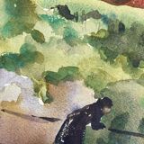 Watercolor Vintage Chateau