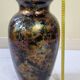 Signed églomisé glass vase, unique piece, France, circa 1980, 46 cm