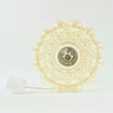 Large Mid-Century Amber Bubble Glass Ceiling Light by Helena Tynell, 1960s