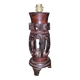 Lampe en bois sculpté malgache